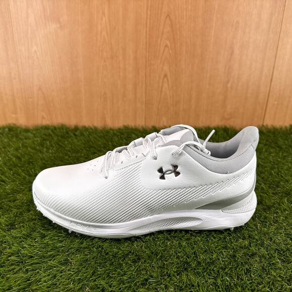 Under Armour Drive Fade White Metallic Silver Golf 3027878-101 Mens Size 9